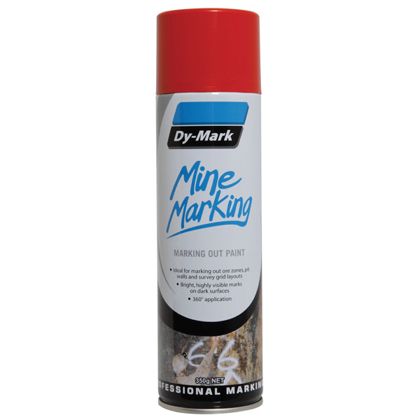 DY-MARK MINE MARKING HORIZONTAL RED 350G AEROSOL